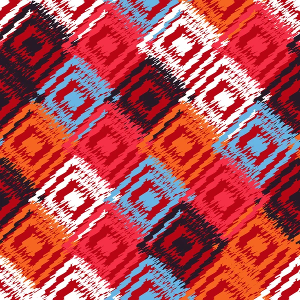 Ikat fabric seamless background — Wektor stockowy