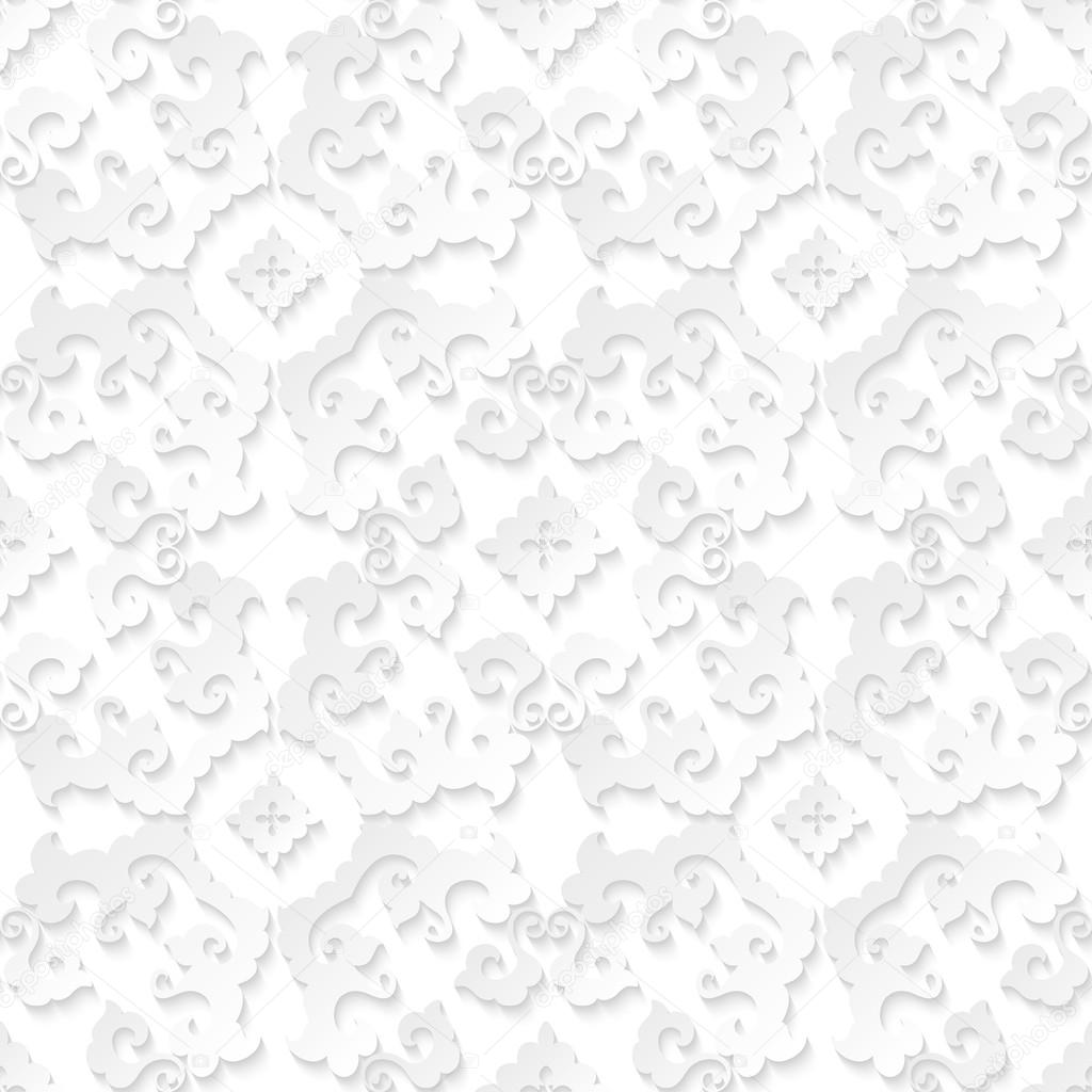 Abstract floral white background