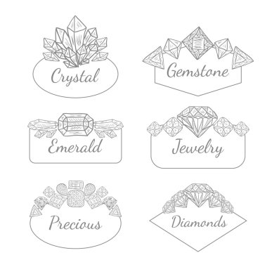 Frame Collection with Gems and Crystals