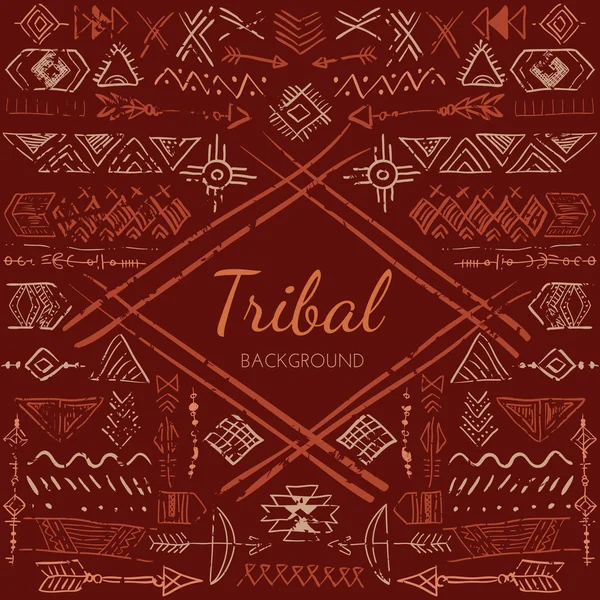 Abstracte Tribal Frame — Stockvector