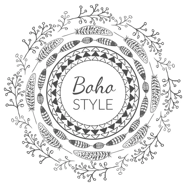 Cadre de style Boho — Image vectorielle