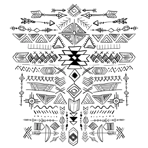 ナバホ アステカの部族民族飾り — ストックベクタ