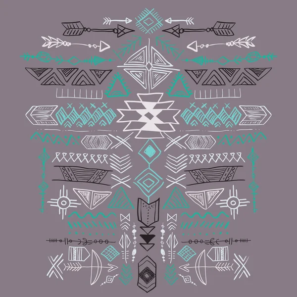 Navajo Tribal Azteekse etnische ornament — Stockvector