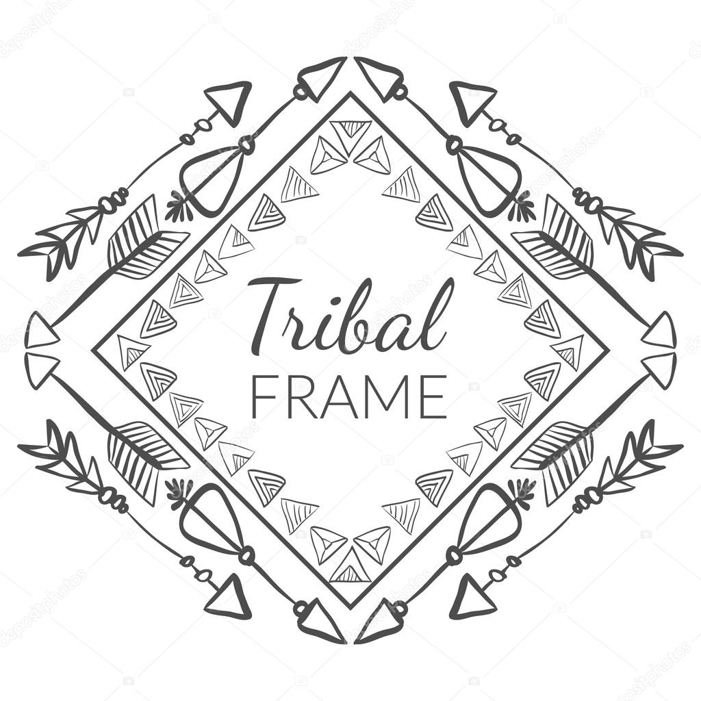Abstract Tribal Frame