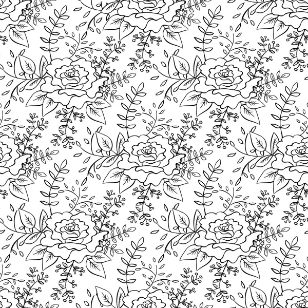 Motif floral sans couture — Image vectorielle