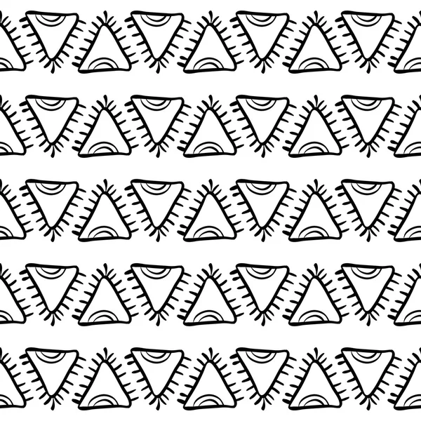 Native American Seamless Pattern — Stock Vector