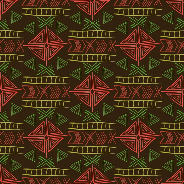 Native American Seamless Pattern — Stock Vector