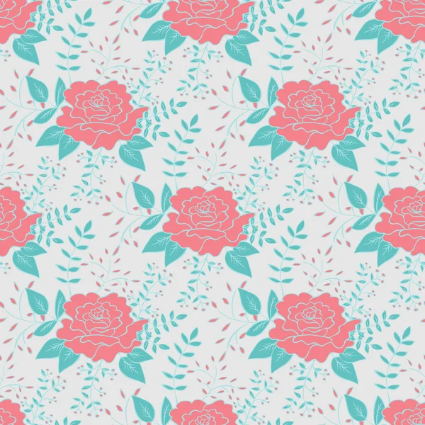 Motif floral sans couture — Image vectorielle