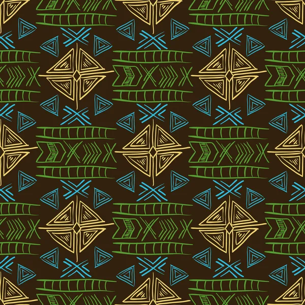 Native American Seamless Pattern — Stock Vector