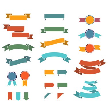 Şeritler Retro stil kümesi