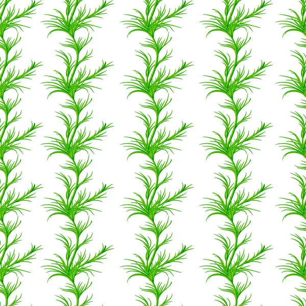 Pattern with sprigs of greenery — Stock Vector