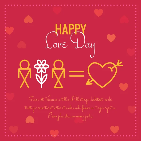 Смішні щасливе кохання день картки — стоковий вектор
