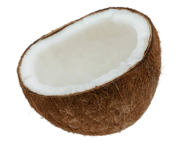 Fruta Coco Isolada Sobre Fundo Branco — Fotografia de Stock