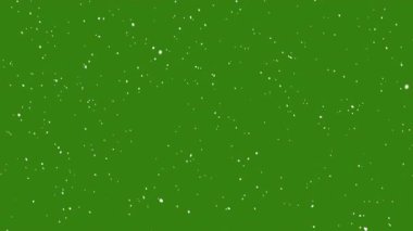 Krom anahtar yeşil ekranda sürüklenen beyaz kar parçacıkları yumuşak beyaz kar parçacıkları hafif kar fırtınası animasyonu. Kış atmosferinden festival içerikli tatil örtülerine, Noel videolarına