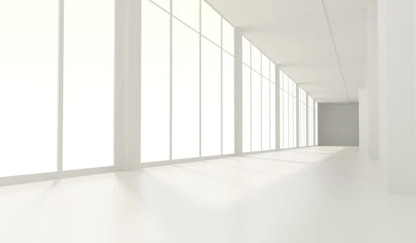 Streszczenie tło architektury. Pusty pokój biały ilustracja 3d — Zdjęcie stockowe