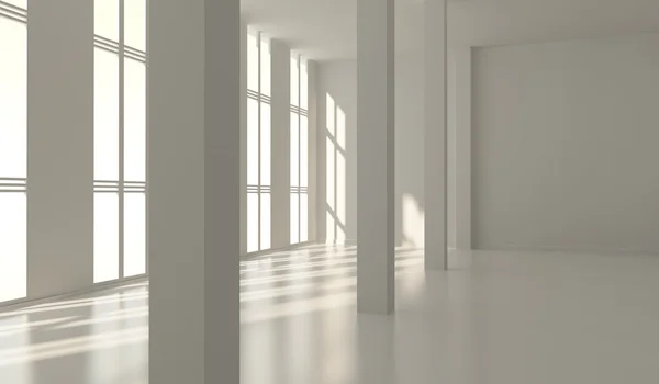 Arquitetura abstrata de fundo. vazio branco quarto interior 3d ilustração — Fotografia de Stock