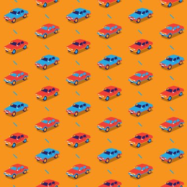 renkli retro otomobil. vektör yaşam tarzı