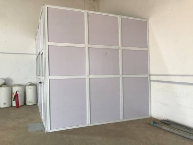 Depo ofisi için tam boy alüminyum panel ofis işleri için geçici bölüm