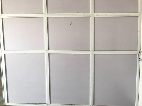Panel Aluminio Tamaño Completo Para Una Partición Temporal Oficina Almacén —  Fotos de Stock