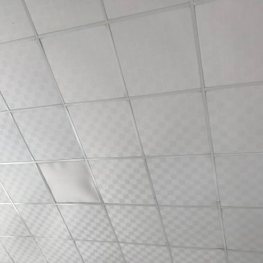 Bir çalışma istasyonu için geniş bir açık alan ofis binası için askıya alınmış sahte tavan iç dizaynı