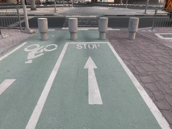 Велосипедная Дорожка Велосипедная Дорожка Внутри Инфраструктуры Парка — стоковое фото