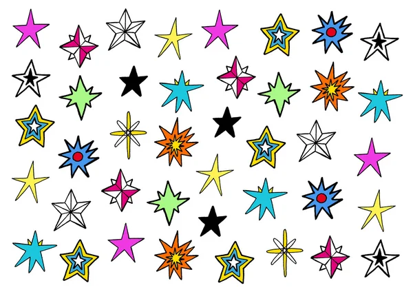 Couleur motif étoiles pour la décoration, illustration vectorielle — Image vectorielle