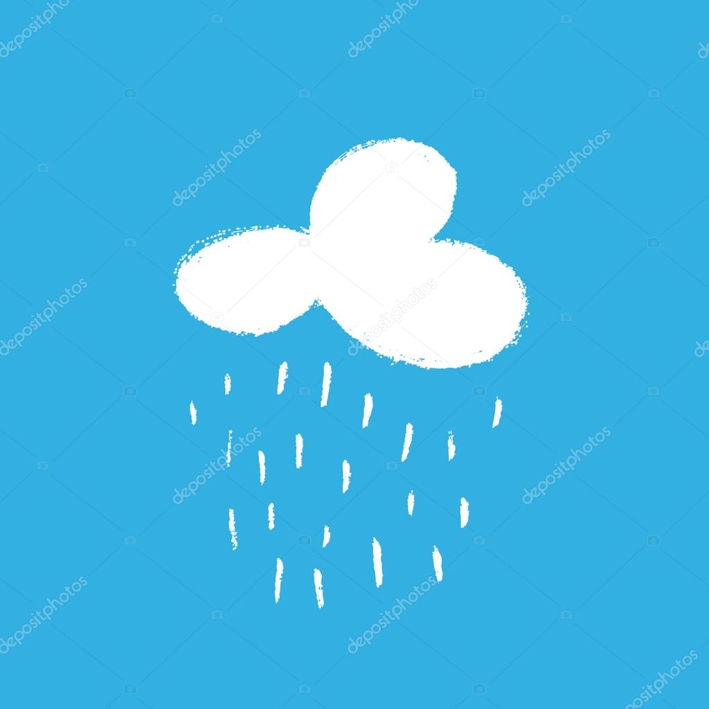 白い雲と雨、手描きの背景イラスト — ストックベクター © irmun #99684308