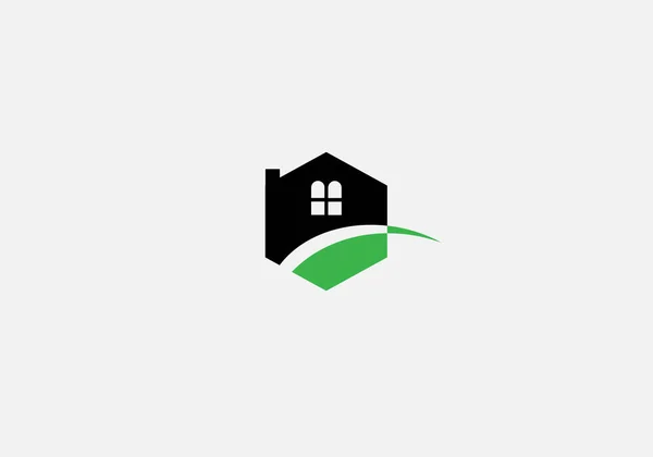 Plantilla Logotipo Monograma Vector Casa Inmobiliaria — Archivo Imágenes Vectoriales