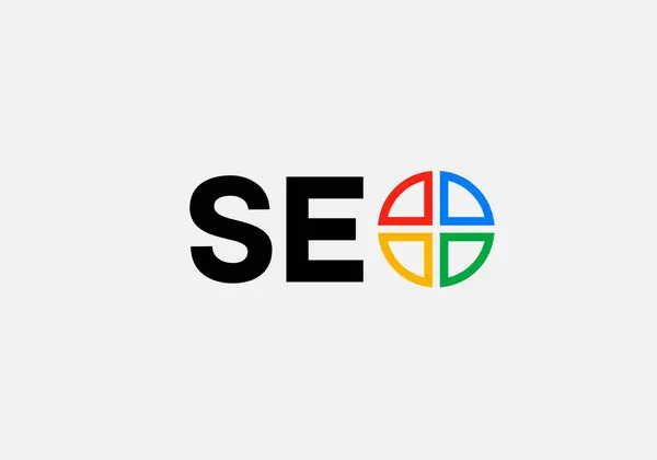 Seo Multi Cor Logotipo Plano Com Várias Cores — Vetor de Stock