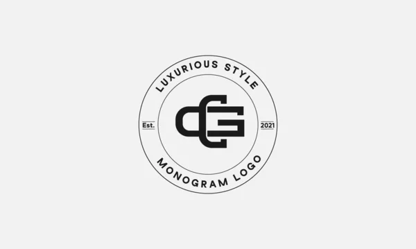 Monograma Abstrato Emblema Vetor Logotipo Modelo —  Vetores de Stock