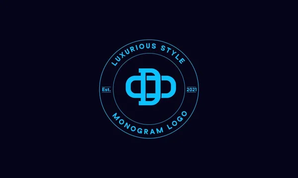 Monogram Abstrakt Emblem Vektor Logotyp Mall — Stock vektor