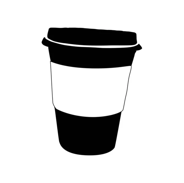 Vektorový Šálek Kávy Jednorázové Nebo Opakovaně Použitelné Čmáranice Ploché Ilustrace — Stockový vektor