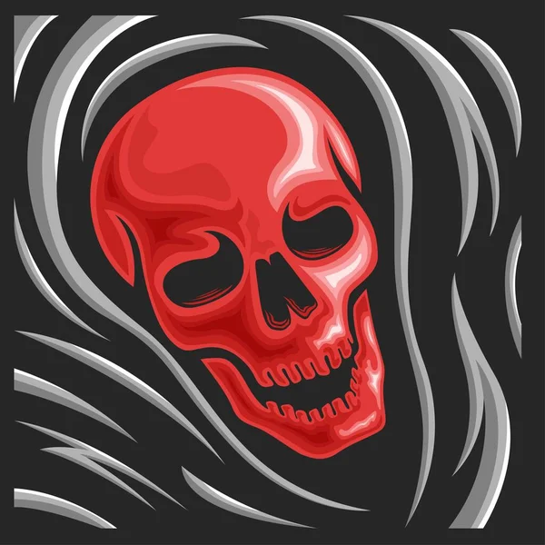 Cráneo Del Logo Grim Reaper Ilustración Vectorial — Vector de stock