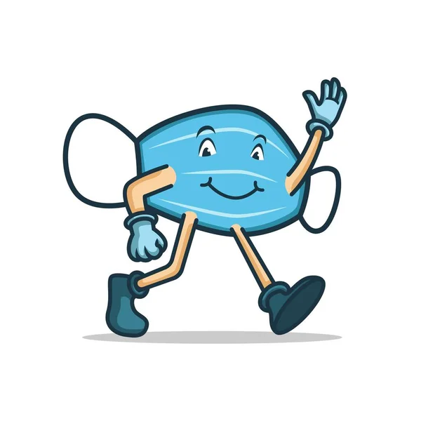Maskot karakter logosu. vektör illüstrasyonu