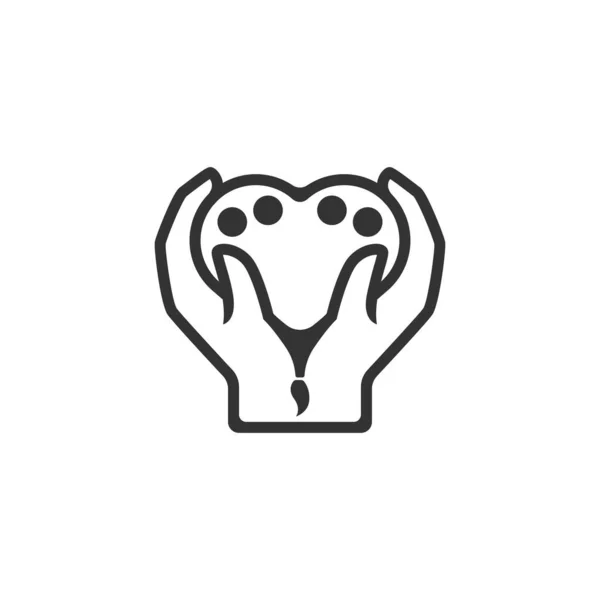 Konst Skola Logotyp Hand Hålla Pall — Stockfoto
