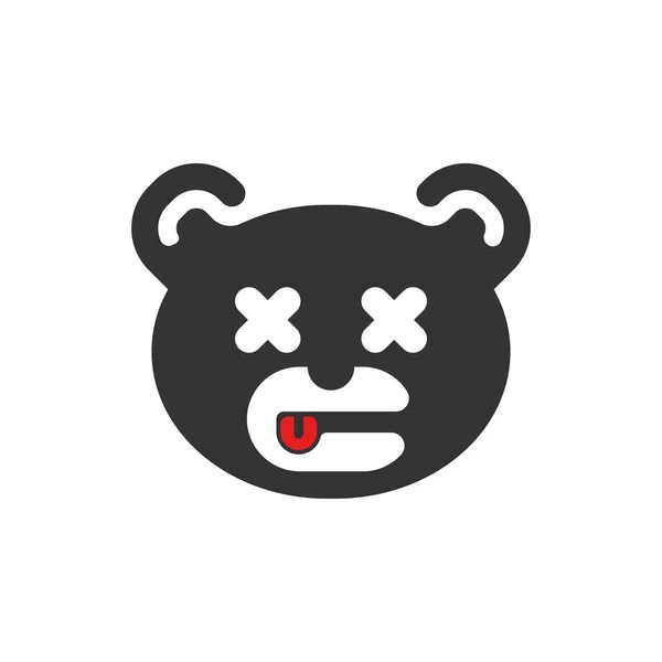 Dead Head Bear Icon Logo Vector — Stock Photo, Image