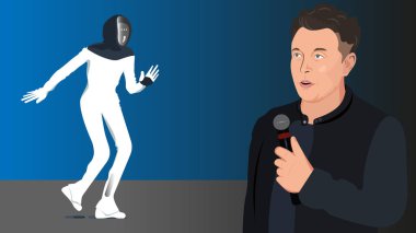 Tesla CEO 'su Elon Musk Tesla Bot' u tanıttı. İnsansı robot. Washington DC, CNN Business, 19 Ağustos 2021. Tesla AI Günü.,