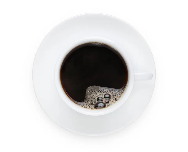 Чашка Чорної Кави Або Гарячий Американський Кавовий Кухоль Вид Зверху — стокове фото