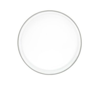 Beyaz arka plandaki süt bardağını kapatın. Reklamınız için izole edilmiş. 