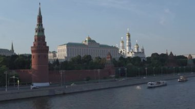Moskova Rusya - Temmuz 2021: Kremlin seti. Moskova Kremlin. Moskova 'nın turistik yerleri.