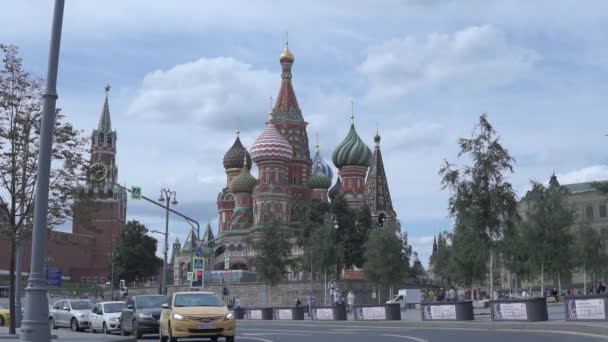 Moskva Ryssland Juli 2021 Basilika Katedralen Röda Torget Moskva Ortodoxa — Stockvideo