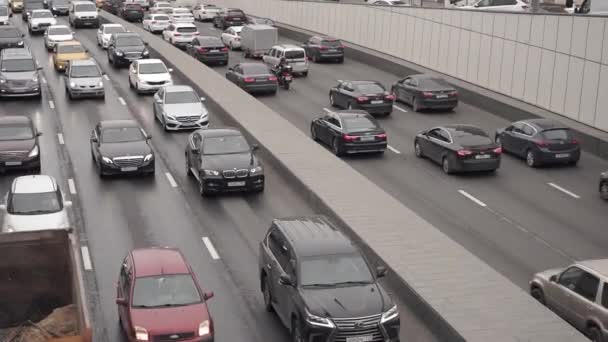 Mosca Russia Settembre 2021 Giornata Autunnale Mosca Traffico Trasporto Gente — Video Stock