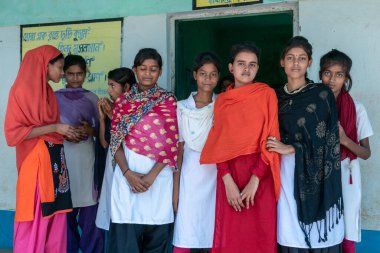 Barddhaman, West Bengal, India - June 20, 2019; Students of a government school in India are enjoying their school life. Education concept