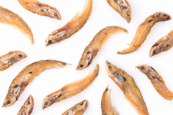 Cibo Tailandese Fritto Sheatfish Croccante Delizioso Isolare Sfondo Bianco — Foto Stock