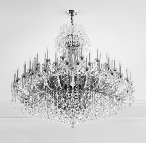 Luxury Contemporary Crystal Chandelier Black White Tone — Stock Photo, Image