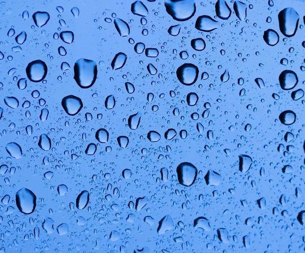 Krople Deszczu Szybie Okna Płytkie Dof — Zdjęcie stockowe