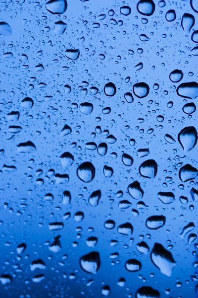 Krople Deszczu Szybie Okna Płytkie Dof — Zdjęcie stockowe