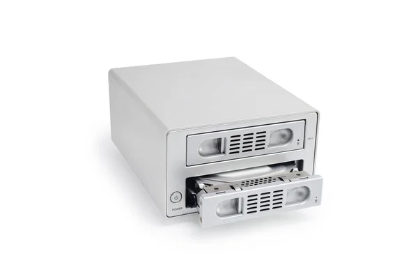 Aluminum Alloy Multi Bay Storage Nas Dockningsstationer Hdd Bay Hard — Stockfoto