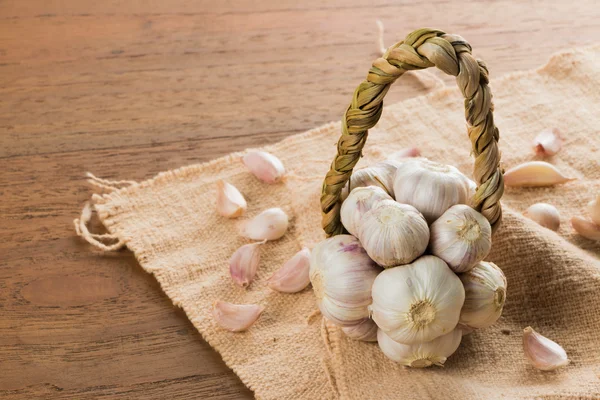 Bio-Knoblauch — Stockfoto