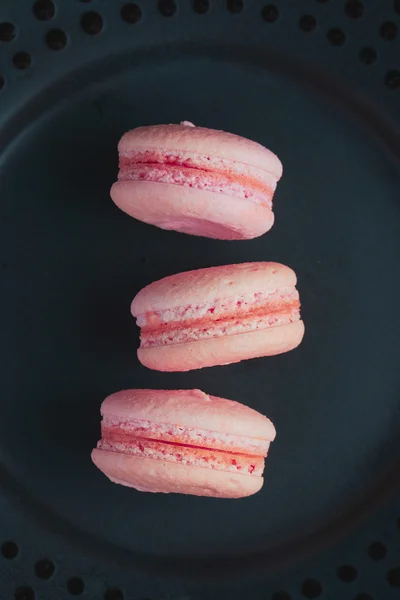 Pink sweet macaroons — Stock Photo, Image